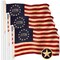 G128 3 Pack: Betsy Ross 1776 Tea-Stained Flag | 5x8 Ft | ToughWeave Pro Series Embroidered 420D Polyester | Historical Flag, Embroidered Design, Indoor/Outdoor, Brass Grommets, High Quality